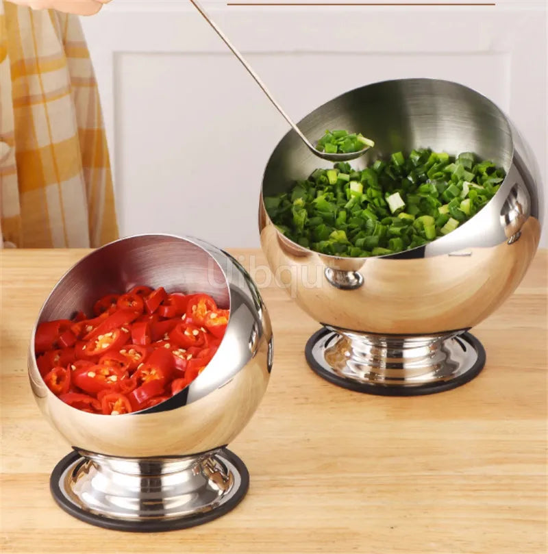 Stainless steel oblique mouthed sauce bowl with lid, suitable for hot pot, salad, and seasoning, by 𝕄𝕮 𝕋𝕙𝕖 𝔹𝕝𝕒𝕔𝕜 𝔻