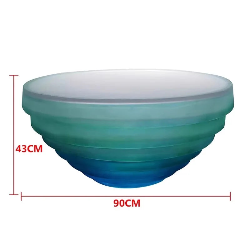 Transparent resin coffee table by MC THE BLACK DIAMOND featuring a modern floor ornament design with a sleek, clear surface.