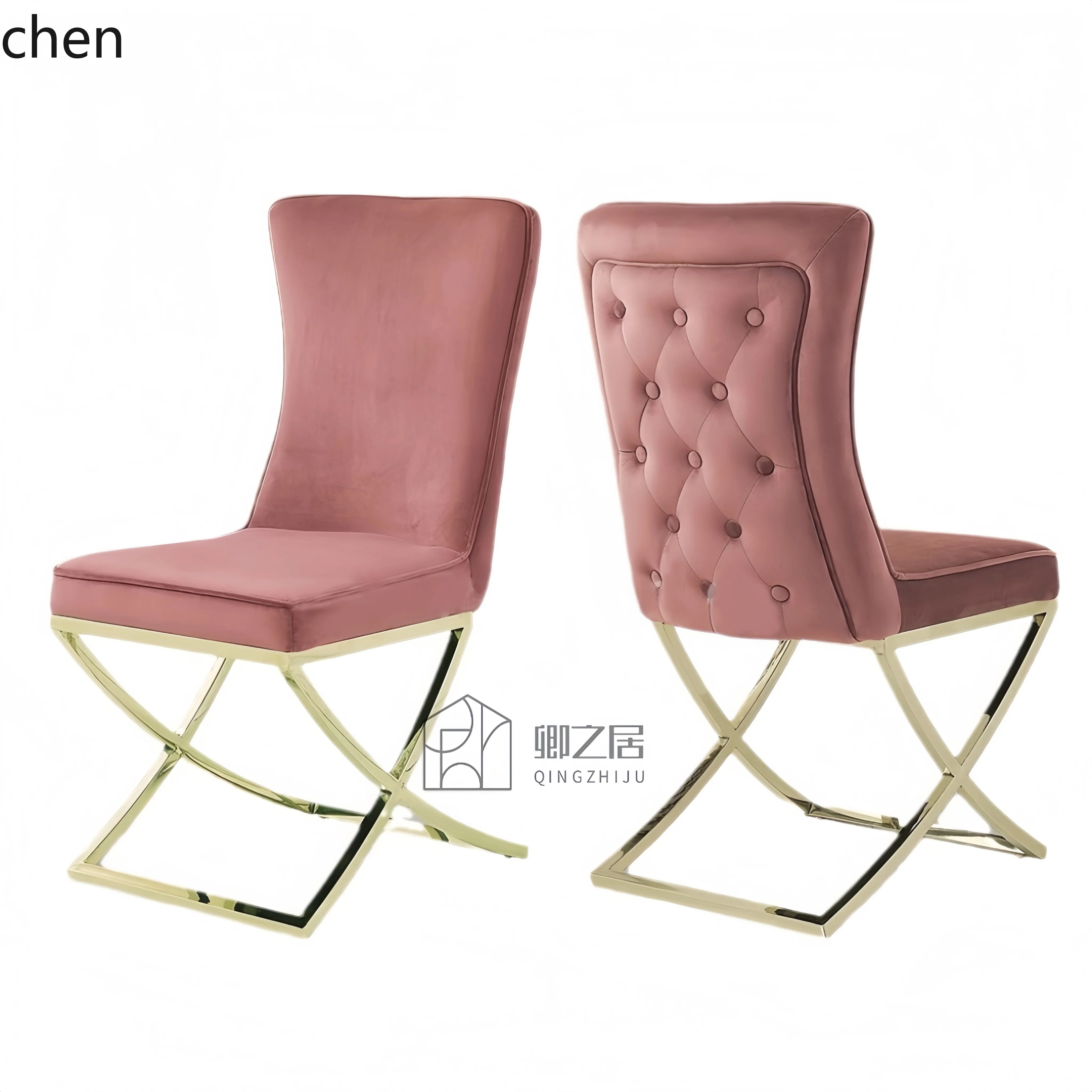 Modern MC THE BLACK DIAMOND velvet dining chair with a simple, casual design for stylish home decor.