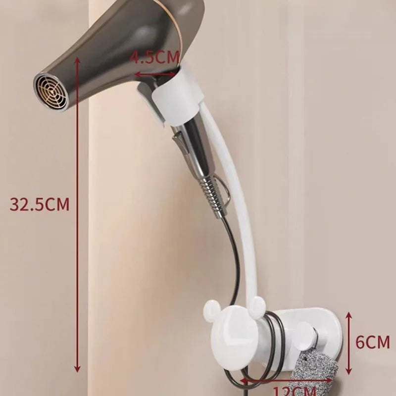 Wall-mounted hair dryer holder and bathroom shelf by 𝕄𝕔 𝕋𝕙𝕖 𝔹𝕝𝕒𝕔𝕜 𝔻𝕚𝕒𝕞𝕠�