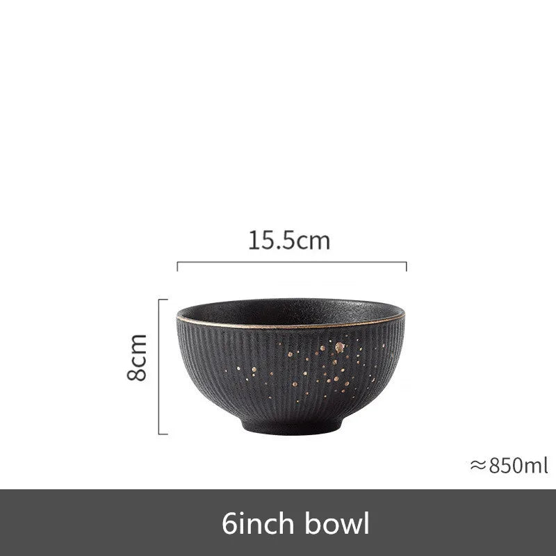 Black porcelain dinner plate with gilt rim from ๐๐ ๐๐๐ ๐น๐๐๐๐ ๐ป๐๐๐๐ ๐