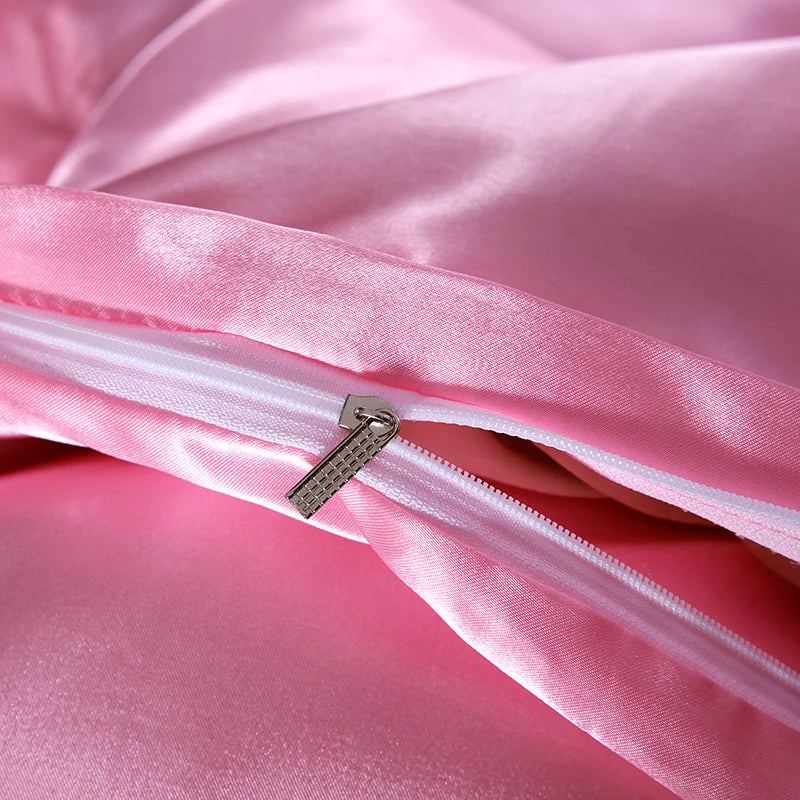 Three-piece silky satin duvet cover set by 𝕄𝕔 𝕋𝕙𝕖 𝔹𝕝𝕒𝕔𝕜 𝔻𝕚𝕒𝕞𝕠𝕟
