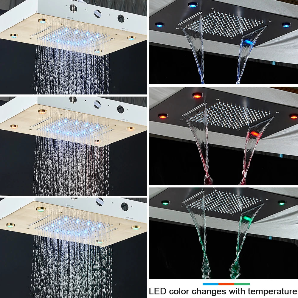 Black Thermostatic Bathroom Shower Faucet Set by 𝕄𝕔 𝕋𝕙𝕖 𝔹𝕝𝕒𝕔𝕜 𝔻𝕚𝕒𝕞𝕠�