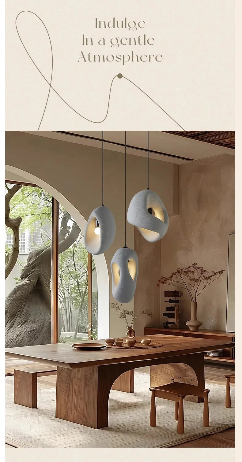 Nordic Villa Stairs Wabi Sabi E27 LED Pendant Light by MC THE BLACK DIAMOND, showcasing a minimalist, modern pendant lighting fixture.