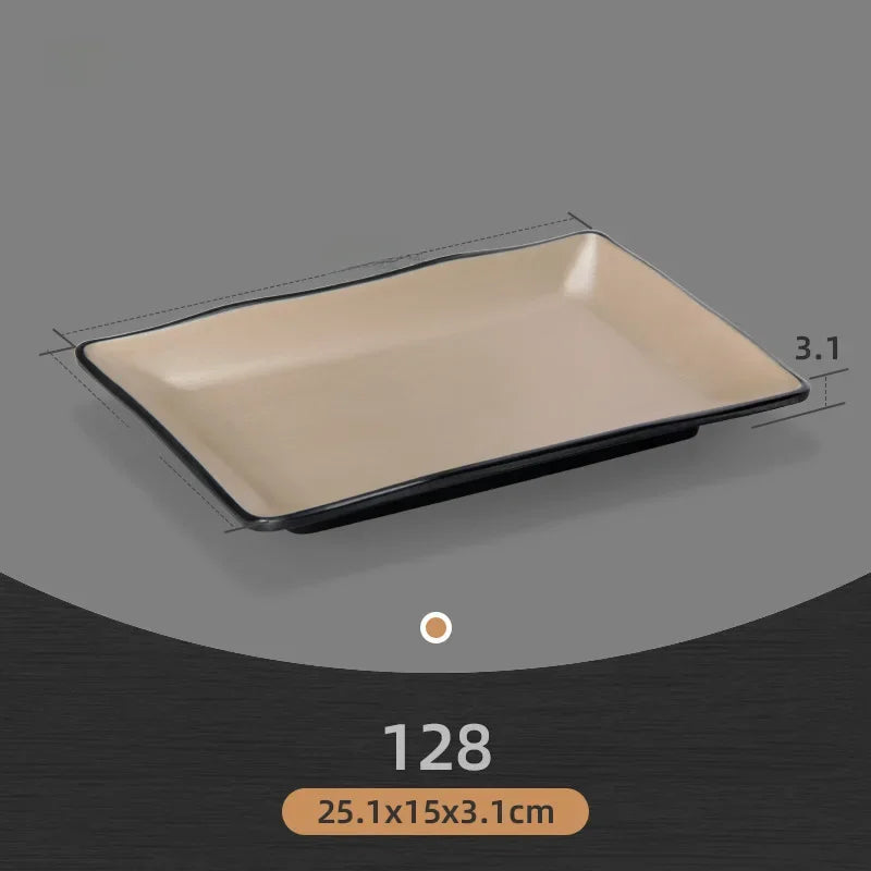 Rectangular melamine dinner plate by 𝕄𝕔 𝕋𝕙𝕖 𝔹𝕝𝕒𝕔𝕜 𝔻𝕚𝕒𝕞𝕠𝕟�