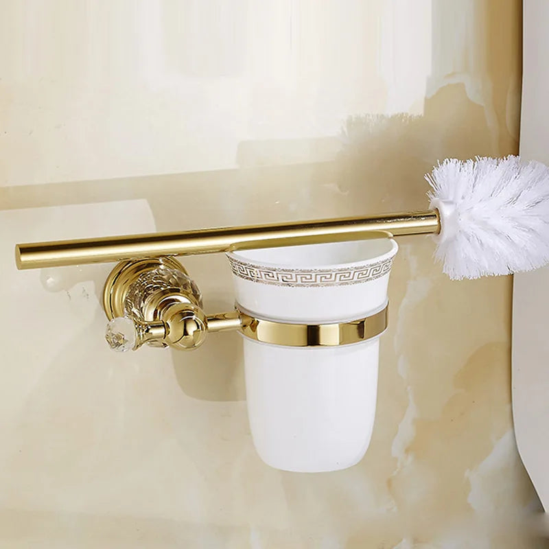 Luxury Gold Polished Brass Bathroom Accessories Set from 𝕄𝕔 𝕋𝕙𝕖 𝔹𝕝𝕒𝕔𝕜 𝔻𝕚𝕒𝕞𝕠�