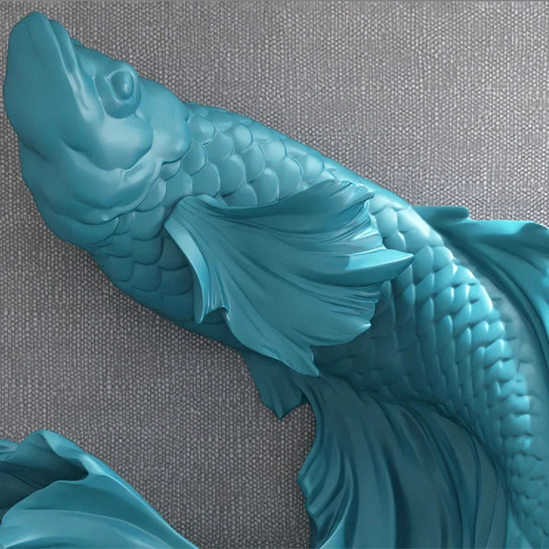 Nordic Home Fighting Fish sculpture by 𝕄𝕔 𝕋𝕙𝕖 𝔹𝕝𝕒𝕔𝕜 𝔻𝕚𝕒𝕞𝕠𝕟�