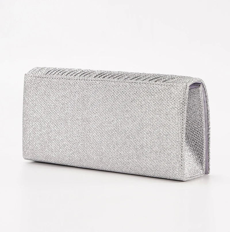 Shiny black women's evening shoulder clutch bag with glitter, elegant envelope style, by 𝕄𝕔 𝕋𝕙𝕖 𝔹𝕝𝕒𝕔𝕜 𝔻𝕚𝕒�