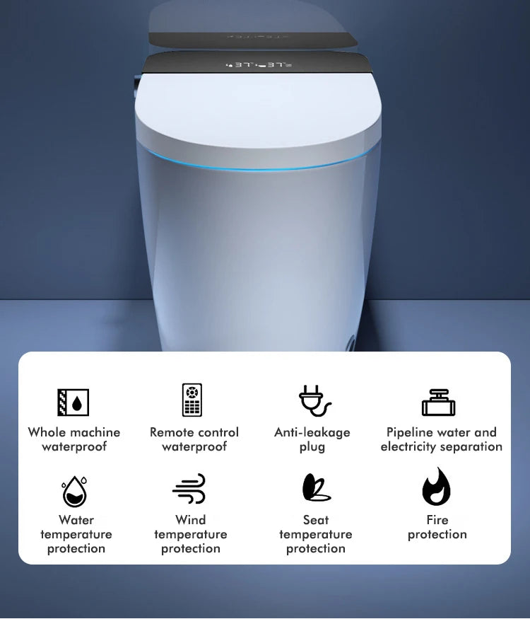 Wireless remote control intelligent bathroom toilet with cistern, floor vent, from 𝕄𝕔 𝕋𝕙𝕖 𝔹𝕝𝕒𝕔𝕜 𝔻𝕚𝕒𝕞