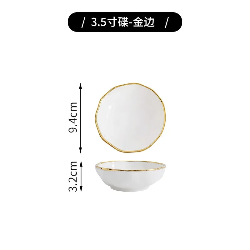 Elegant ceramic dinnerware set from MC THE BLACK DIAMOND, featuring stylish household light luxury ceramic tableware for dining.