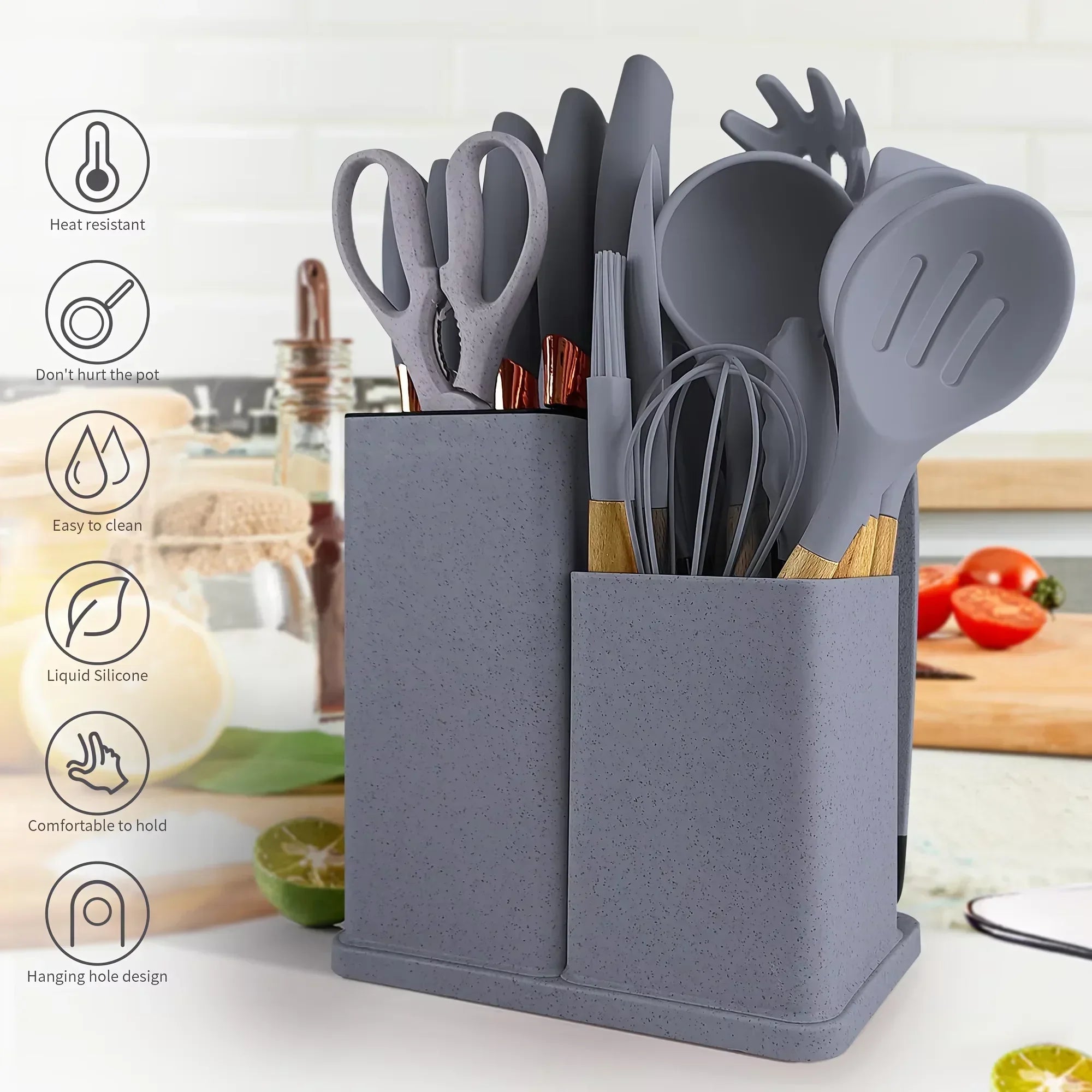 19-piece non-stick silicone kitchen utensil set from ๐๐ ๐๐๐ ๐น๐๐๐๐ ๐ป๐๐๐๐ ๏ฟฝ