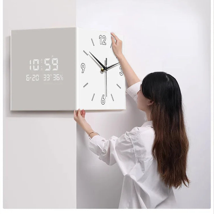 Modern double-sided electronic living room corner clock with perpetual calendar, wall decor by đđ đđđ đčđđđđ đ»đđïżœ