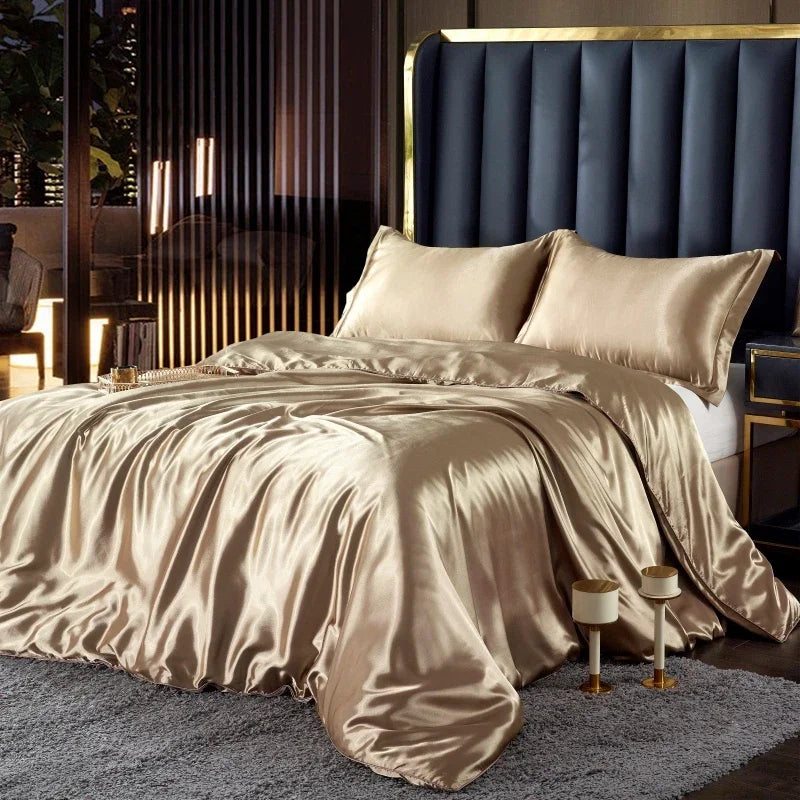 Luxury MC THE BLACK DIAMOND bed sheet and pillowcase set for couples, single or double beds, soft and elegant bedding.