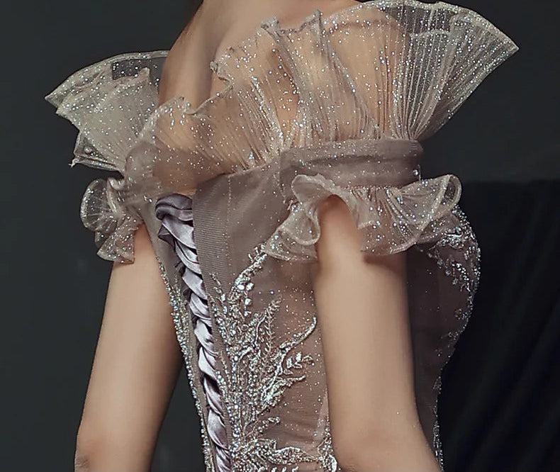 MC Fairy Dreamy Mesh Dress by MC THE BLACK DIAMOND, featuring a lightweight, ethereal mesh fabric with a flowing, fairy-inspired design.