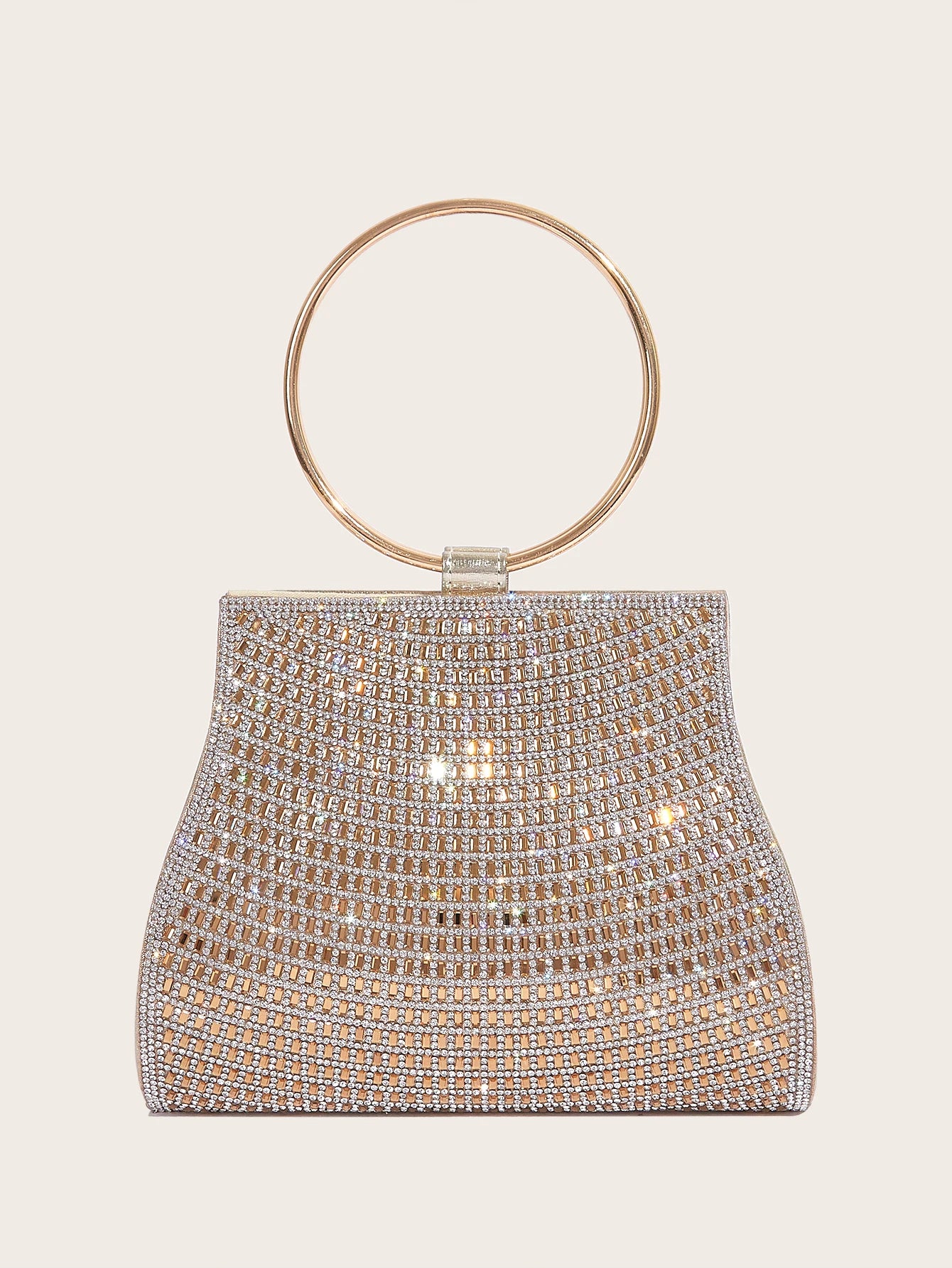 MC THE BLACK DIAMOND women's diamond rhinestone evening handbag with a clutch purse design, featuring bridal and party-ready stones.