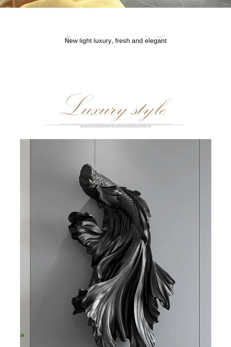 Nordic Home Fighting Fish sculpture by 𝕄𝕔 𝕋𝕙𝕖 𝔹𝕝𝕒𝕔𝕜 𝔻𝕚𝕒𝕞𝕠𝕟�