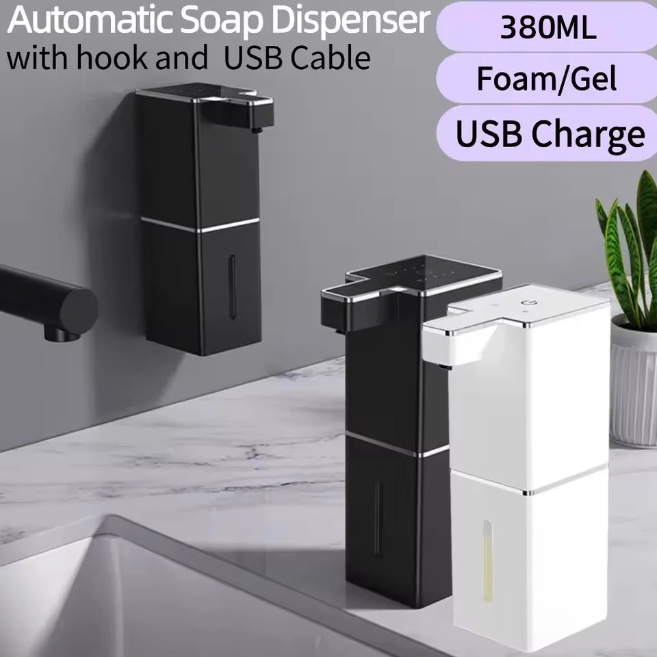 Wall-mounted MC THE BLACK DIAMOND touchless sensor soap dispenser for hand washing in kitchen or bathroom.