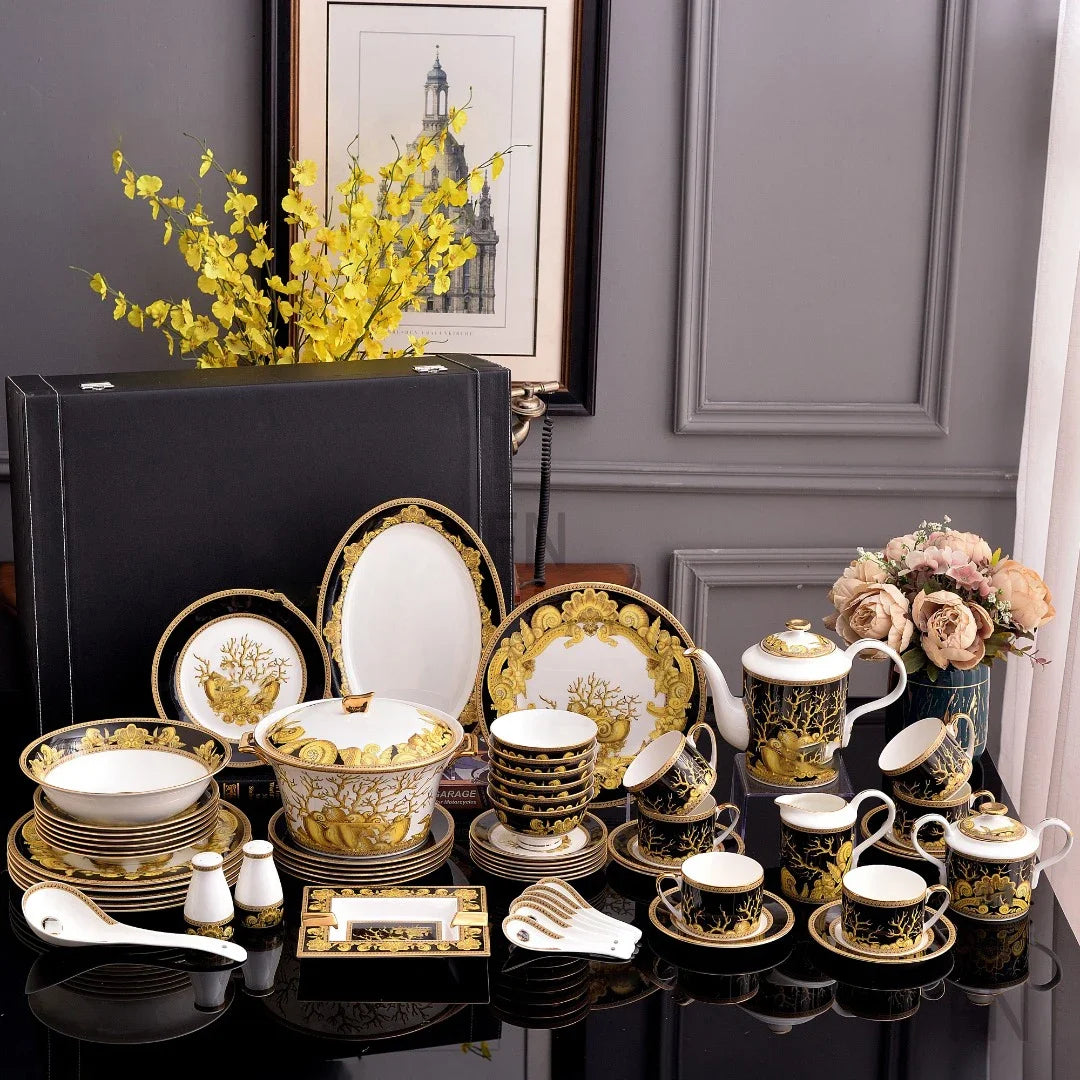 Set of 58-piece ceramic kitchen cookware and porcelain cutlery from ๐๐ ๐๐๐ ๐น๐๐๐๐ ๐ป๐๐๐๏ฟฝ
