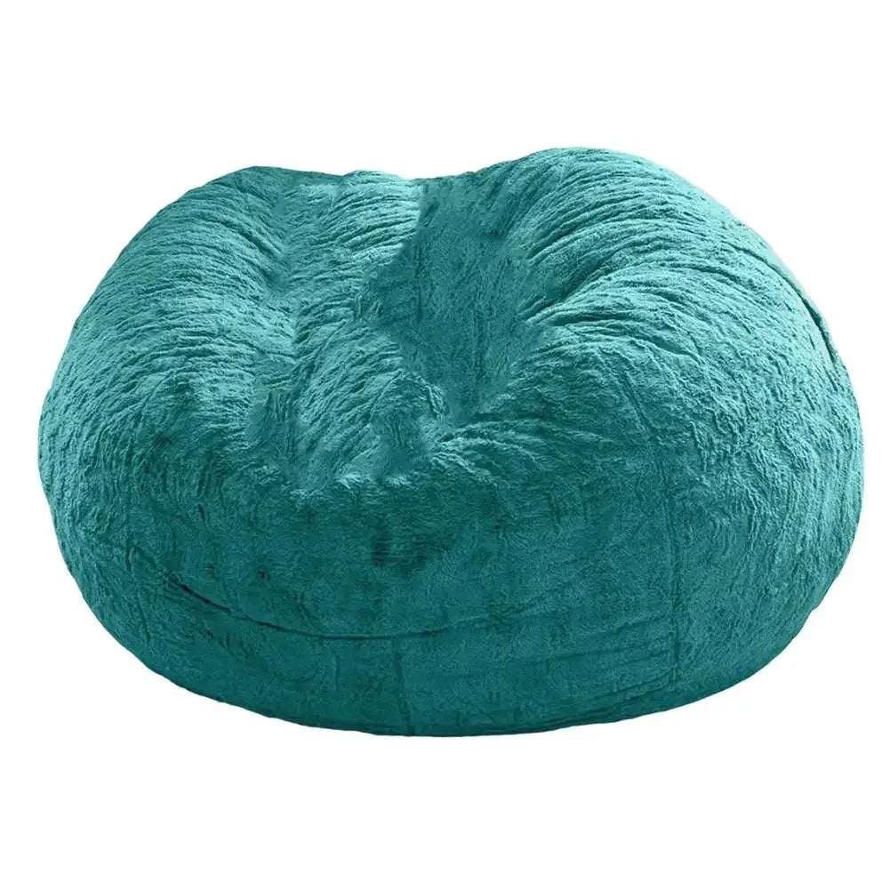 Oversized MC THE BLACK DIAMOND bean bag chair cover in black fabric, showing its soft, durable material and spacious fit.