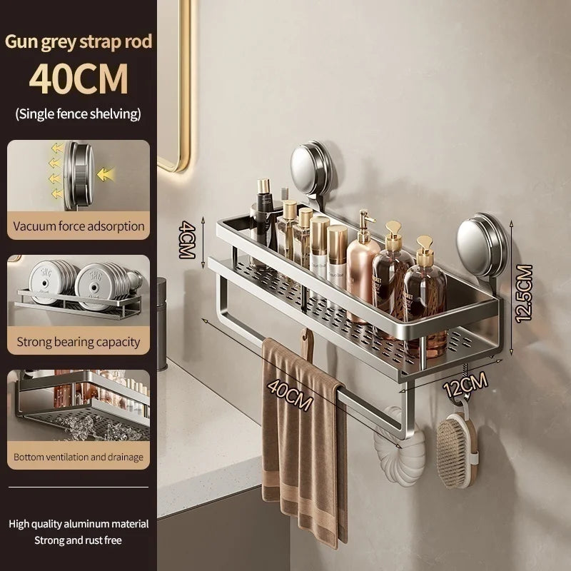 Non-drill bathroom suction cup rack wall shelves by 𝕄𝕔 𝕋𝕙𝕖 𝔹𝕝𝕒𝕔𝕜 𝔻𝕚𝕒𝕞𝕠�