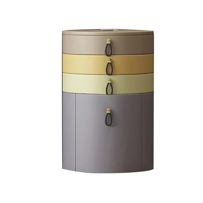 Modern makeup vanity with mirror, drawers, and stool by MC THE BLACK DIAMOND, featuring sleek hotel-style design and Nordic-inspired aesthetics.