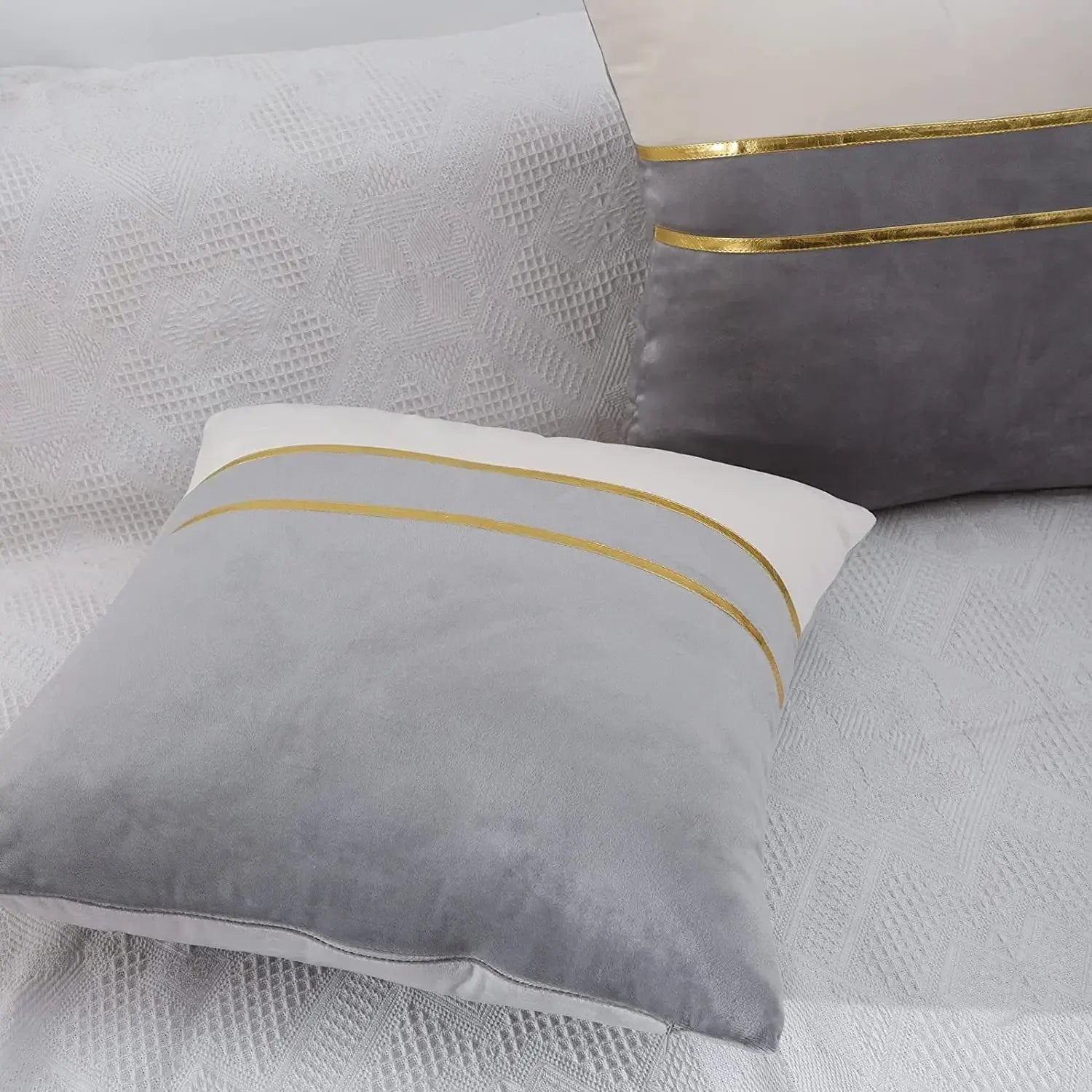 Luxury modern pillow covers 2-pack from 𝕄𝕔 𝕋𝕙𝕖 𝔹𝕝𝕒𝕔𝕜 𝔻𝕚𝕒𝕞𝕠𝕟