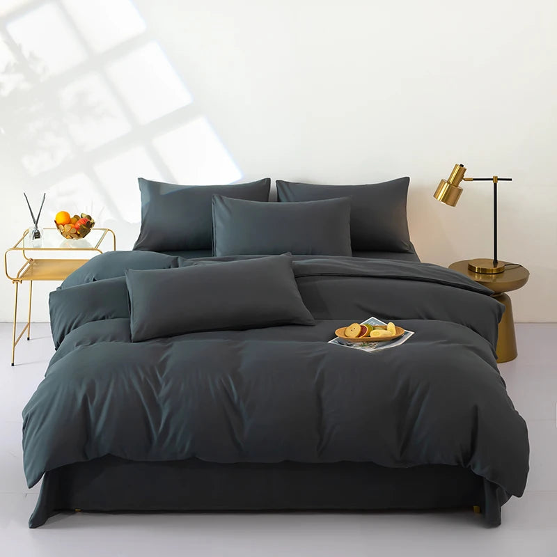 Black solid color bedsheet set from ๐๐ ๐๐๐ ๐น๐๐๐๐ ๐ป๐๐๐๐ ๐๏ฟฝ