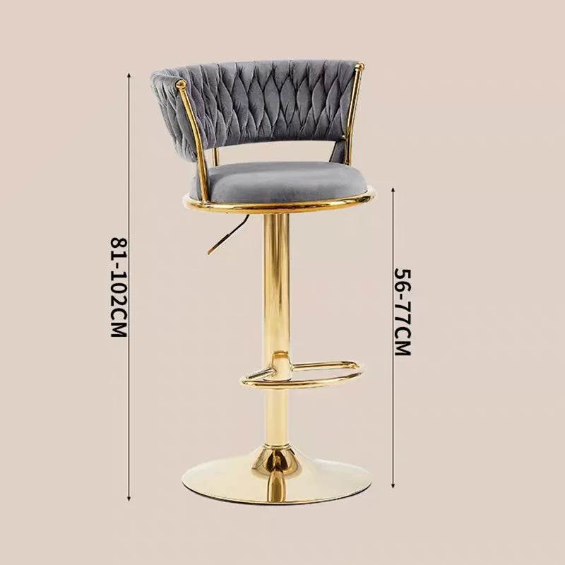 Adjustable velvet bar stool with backrest, rotating lifting bar chair from ๐๐ ๐๐๐ ๐น๐๐๐๐ ๐ป๐๐๐