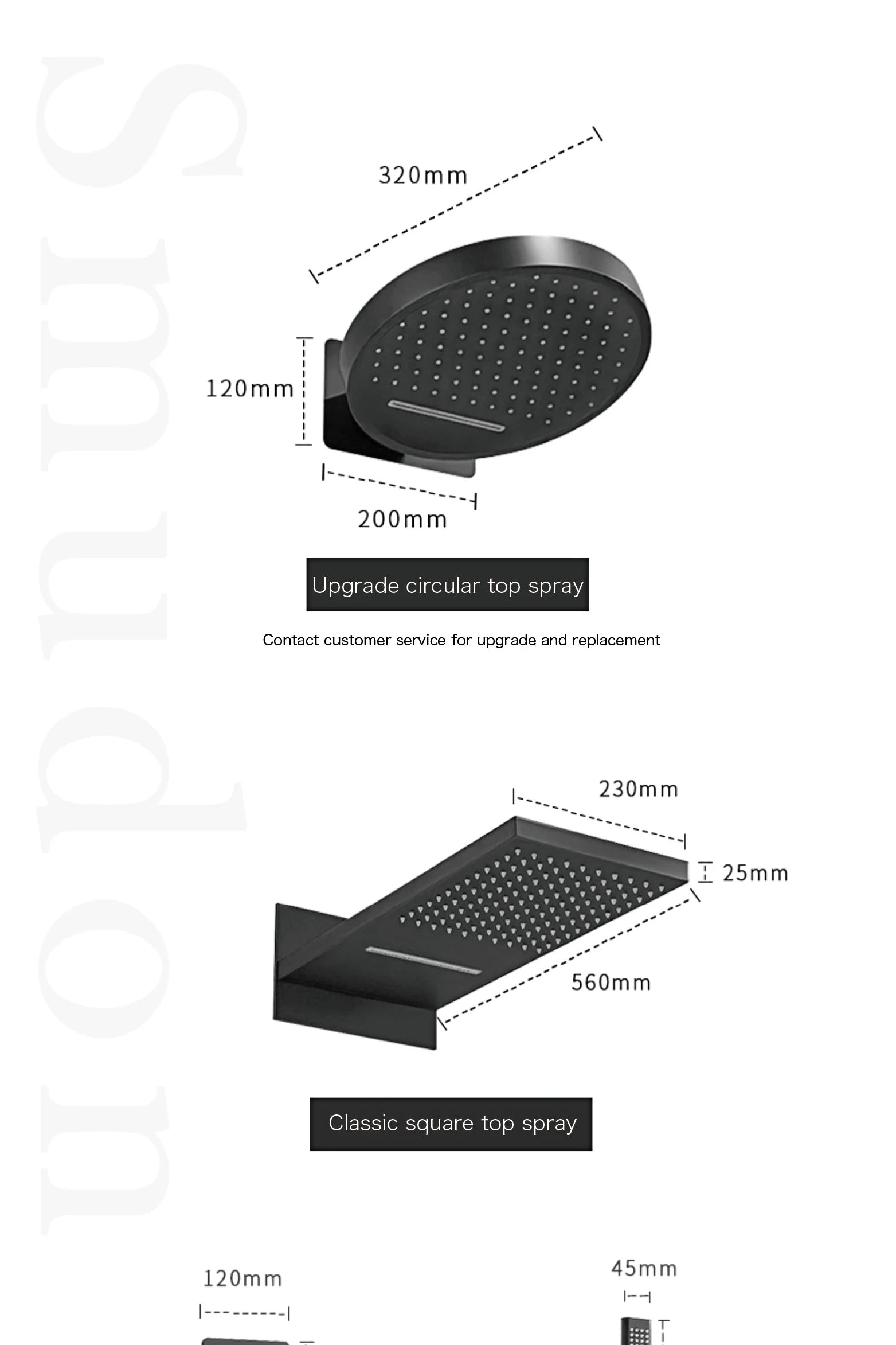 Luxury black MC THE BLACK DIAMOND shower system with wall-mounted bath tap, LED digital display, and dual hot and cold control