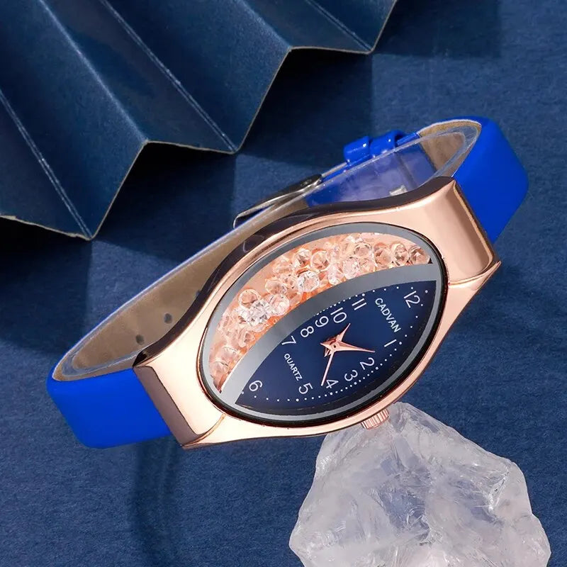 Six-piece women's fashion quartz watch set by 𝕄𝕔 𝕋𝕙𝕖 𝔹𝕝𝕒𝕔𝕜 𝔻𝕚𝕒𝕞𝕠𝕟