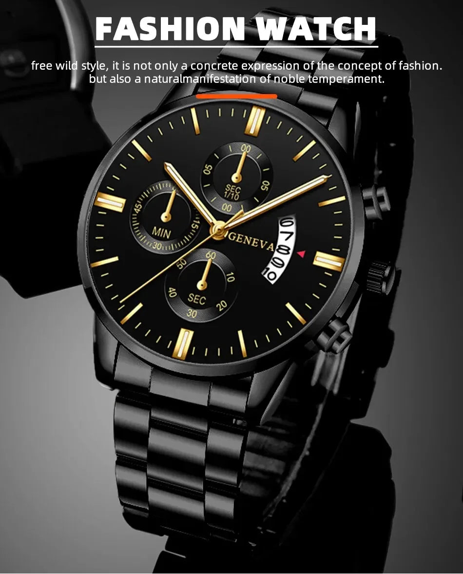 Men's stainless steel luxury watch by 𝕄𝕔 𝕋𝕙𝕖 𝔹𝕝𝕒𝕔𝕜 𝔻𝕚𝕒𝕞𝕠𝕟�