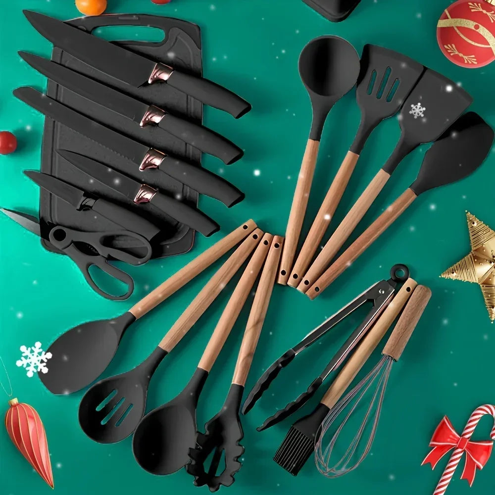 Set of 19 non-stick silicone kitchen utensils by ๐๐ ๐๐๐ ๐น๐๐๐๐ ๐ป๐๐๐๐ ๏ฟฝ