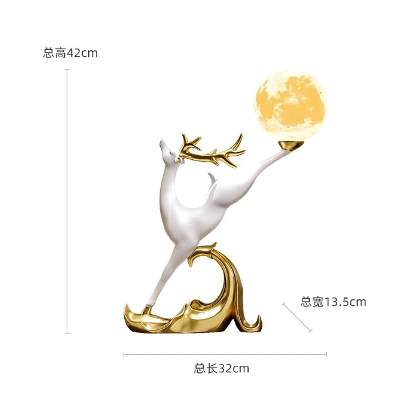 Nordic Luxury Home Decor Deer Figurine by 𝕄𝕔 𝕋𝕙𝕖 𝔹𝕝𝕒𝕔𝕜 𝔻𝕚𝕒𝕞𝕠�