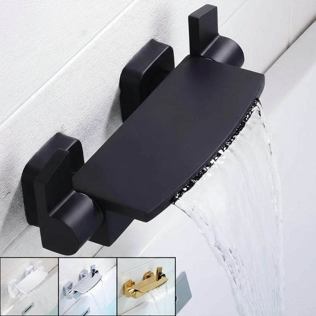 Black bathroom waterfall bath faucet by ๐๐ ๐๐๐ ๐น๐๐๐๐ ๐ป๐๐๐๐ ๐๏ฟฝ