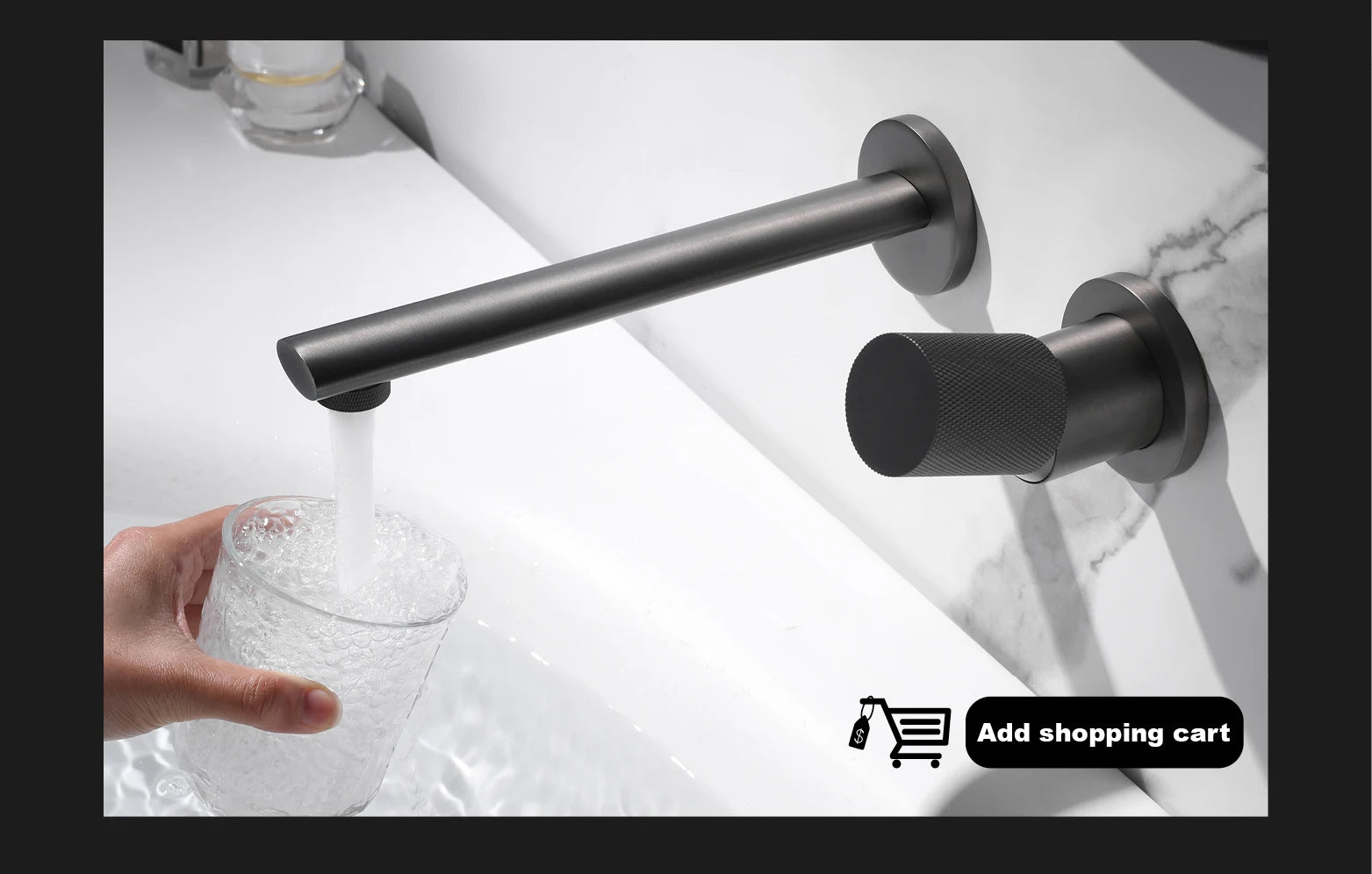 Black luxury shower system with wall-mounted design, LED digital display, and dual hot and cold control for modern bathrooms.
