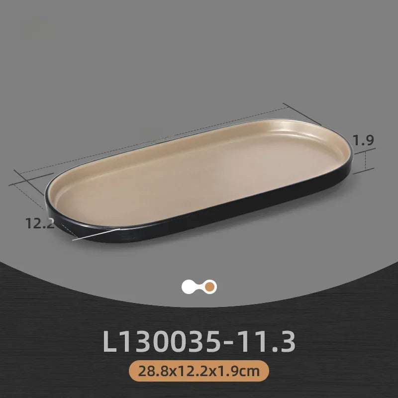Rectangular Japanese-style melamine dinner plate by 𝕄𝕔 𝕋𝕙𝕖 𝔹𝕝𝕒𝕔𝕜 𝔻𝕚𝕒𝕞𝕠�