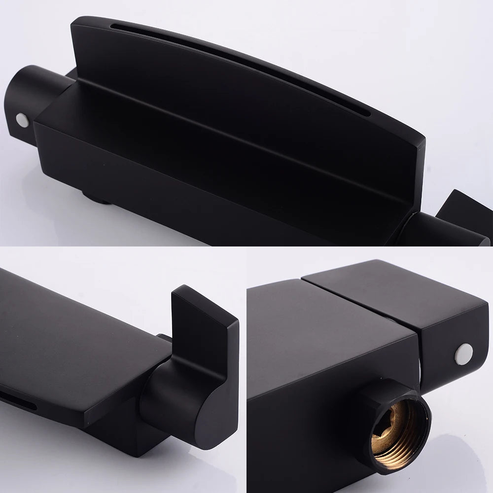 Black Bathroom Waterfall bath faucet by ๐๐ ๐๐๐ ๐น๐๐๐๐ ๐ป๐๐๐๐ ๐๏ฟฝ