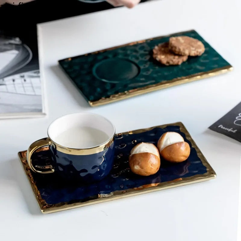 Ceramic coffee cup and matching breakfast plate set by ๐๐ ๐๐๐ ๐น๐๐๐๐ ๐ป๐๐๐๐ ๏ฟฝ