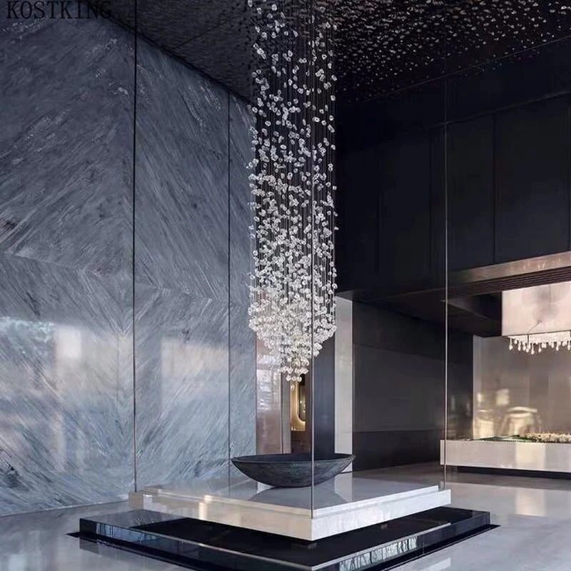 Modern Stone Crystal LED chandelier by ๐๐ ๐๐๐ ๐น๐๐๐๐ ๐ป๐๐๐๐ ๐๏ฟฝ
