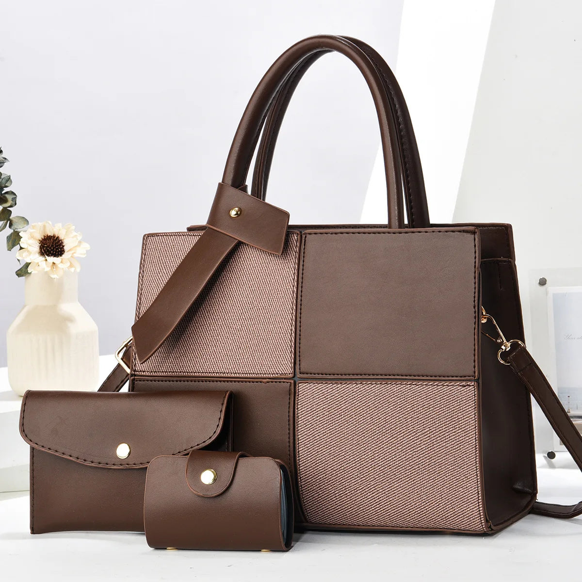 Women’s shoulder bag by Mohammad Collection, large capacity canvas handbag with casual foreign style, crossbody and tote options.