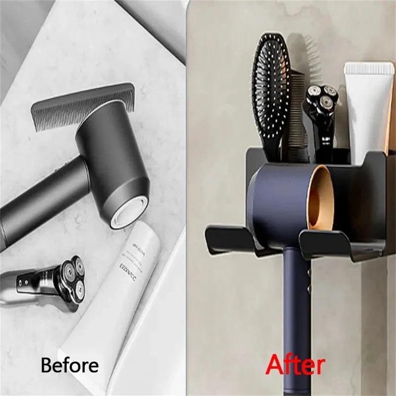 Black diamond-themed hair dryer organizer storage for bathroom, designed by ๐๐ ๐๐๐ ๐น๐๐๐๐ ๐ป๐๐๐๏ฟฝ