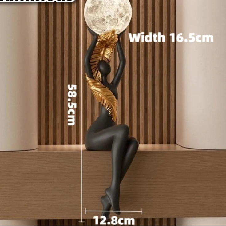 Luminous resin figurines by MC THE BLACK DIAMOND, modern semi-handmade wine cabinet decor, featuring colorful character designs.