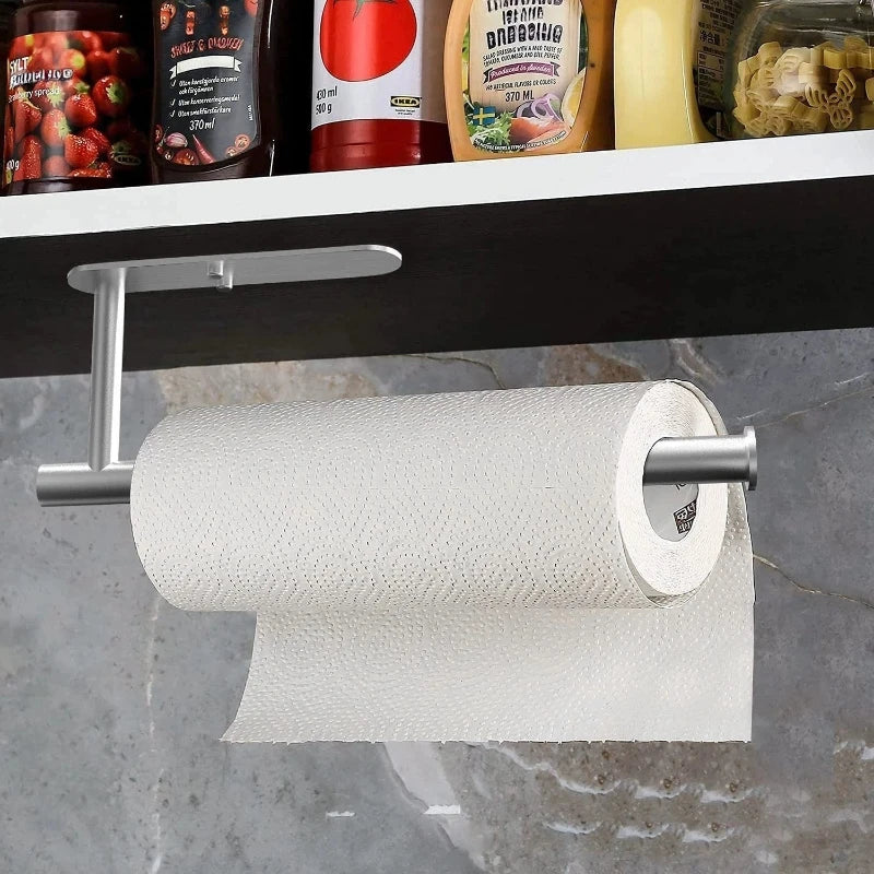Self-adhesive stainless steel paper towel holder by 𝕄𝕔 𝕋𝕙𝕖 𝔹𝕝𝕒𝕔𝕜 𝔻𝕚𝕒𝕞𝕠