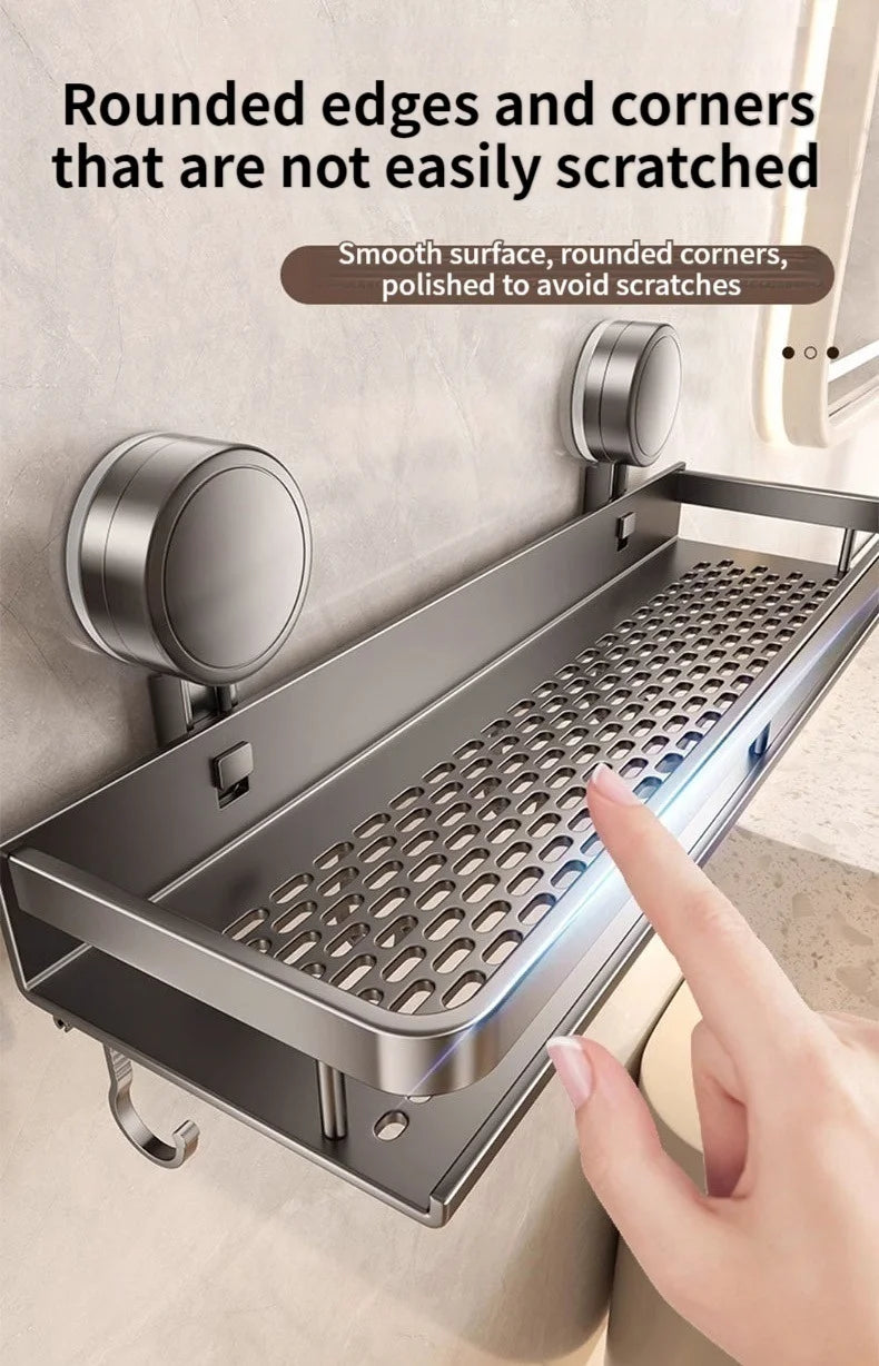Non-drill bathroom suction cup wall shelves by 𝕄𝕔 𝕋𝕙𝕖 𝔹𝕝𝕒𝕔𝕜 𝔻𝕚𝕒𝕞𝕠�