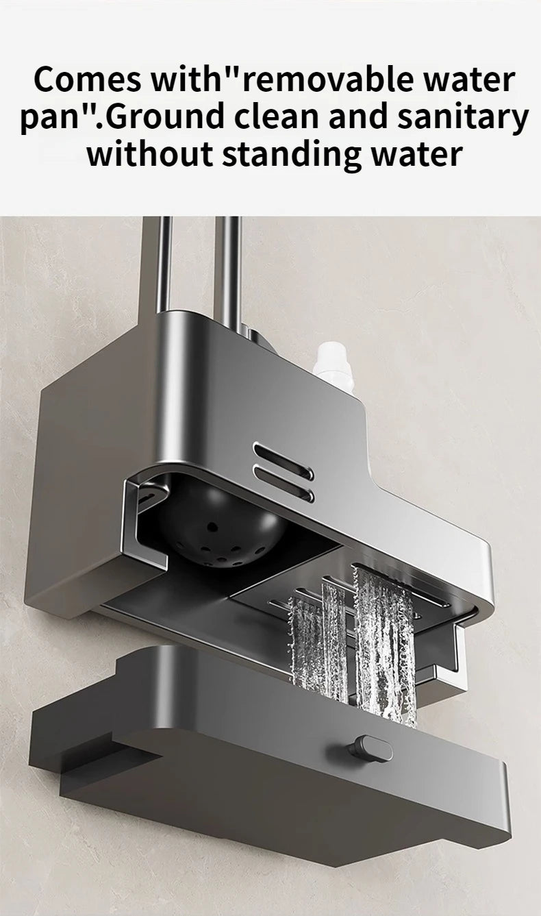 Wall-mounted bathroom storage rack with suction cup toilet brush from ๐๐ ๐๐๐ ๐น๐๐๐๐ ๐ป๐๐๐๐
