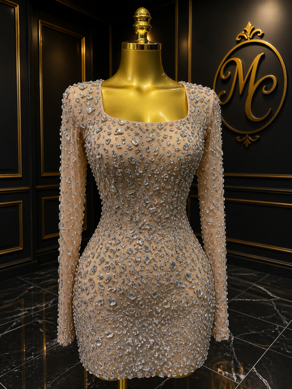 short diamond dress Black Beaded 1 Back zipper closure Beaded Lattice Strapless Mini Dress