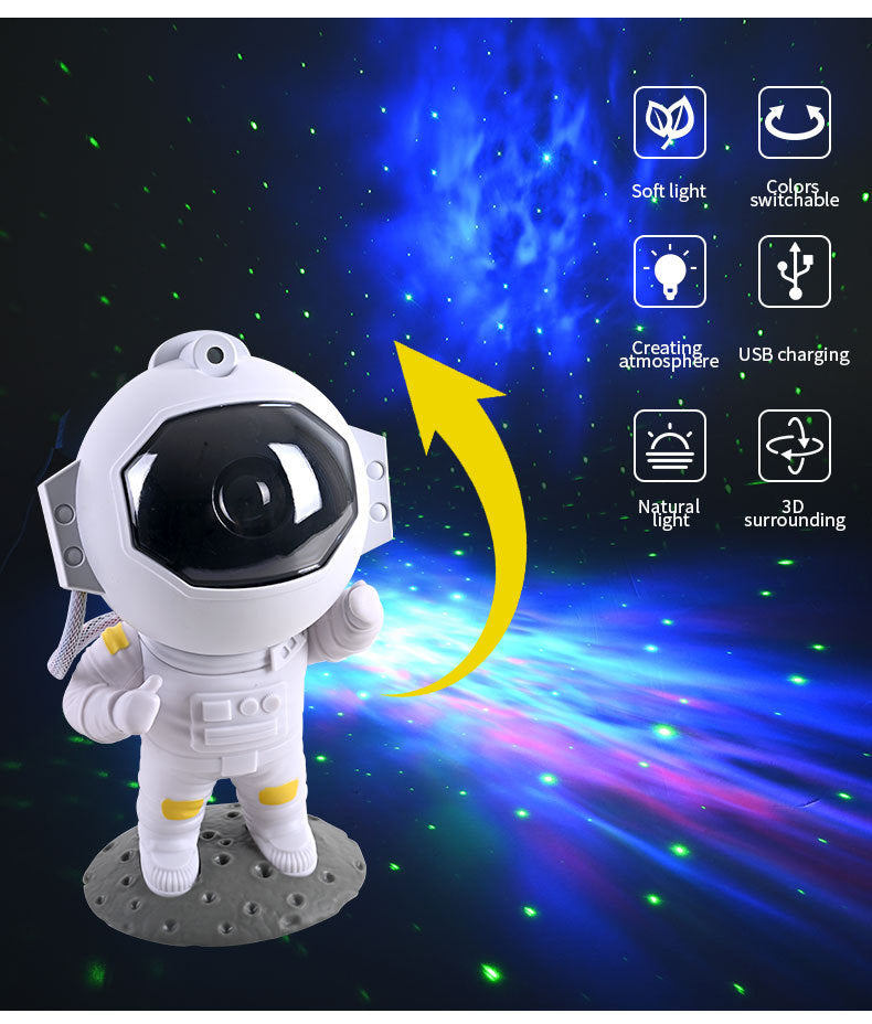 Galaxy Star Projector Starry Sky Night Light Astronaut Lamp Home Room Decor Decoration Bedroom Decorative Luminaires Gift - 𝕄𝕮 𝕋𝕙𝕖 𝔹𝕝𝕒𝕔𝕜 𝔻𝕚𝕒𝕞𝕠𝕟𝕕