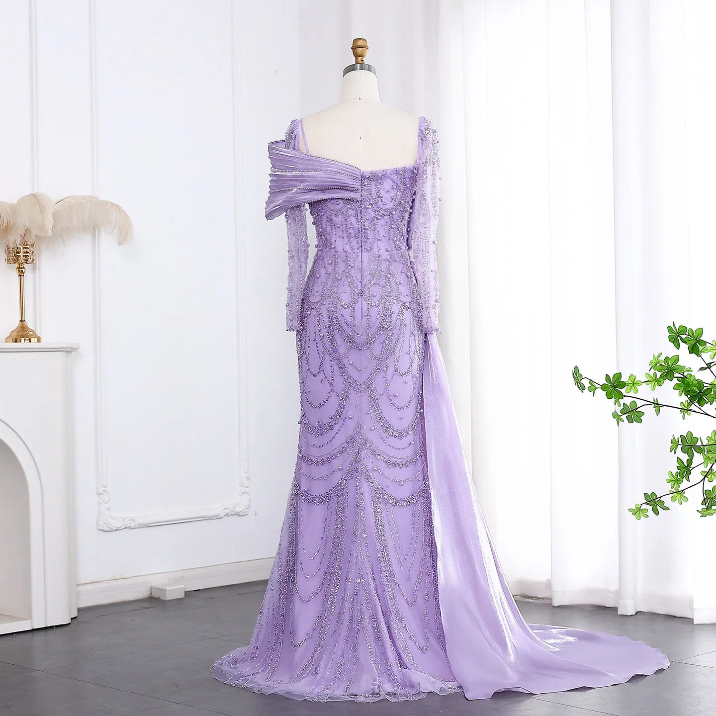 Elegant one-shoulder evening dress by MC THE BLACK DIAMOND featuring a sleek silhouette and stylish design.