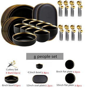 8 people set