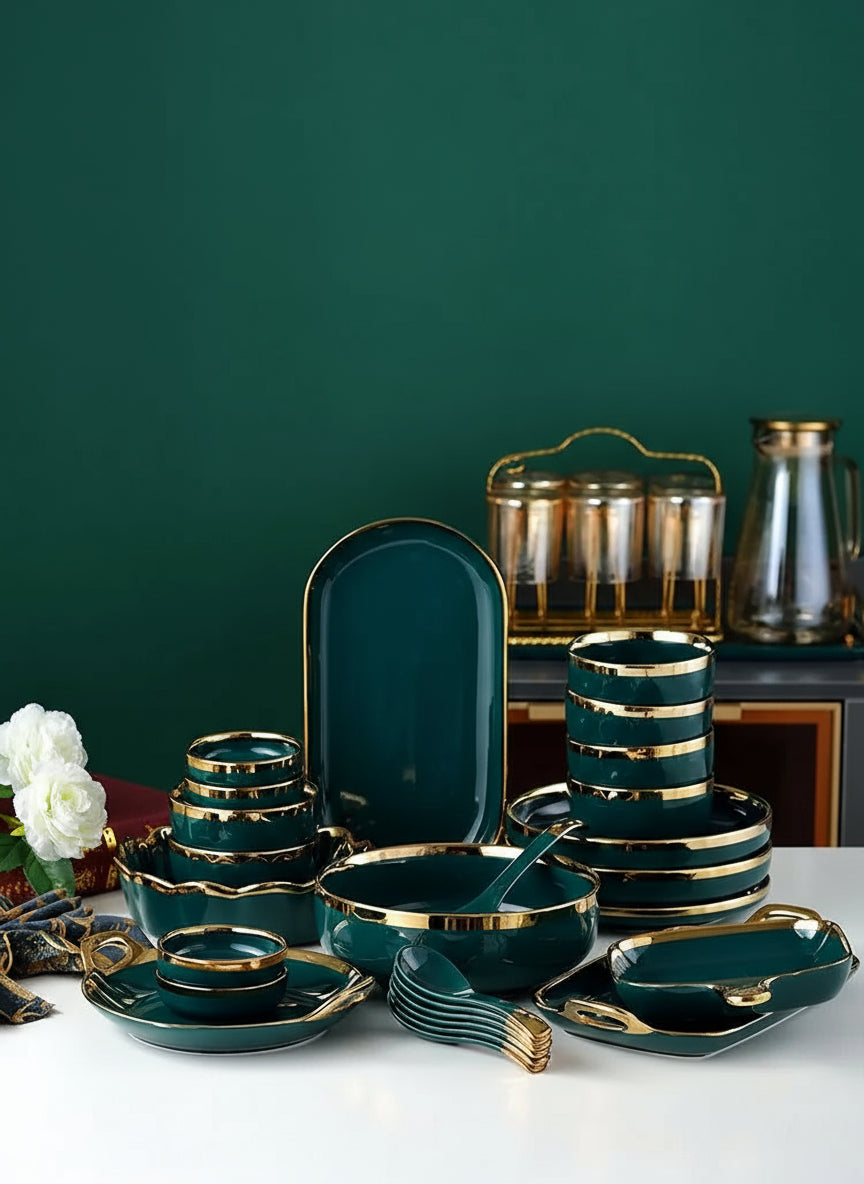 18-piece ceramic dinnerware set from 𝕄𝕔 𝕋𝕙𝕖 𝔹𝕝𝕒𝕔𝕜 𝔻𝕚𝕒𝕞𝕠𝕟�